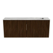 Mondiaz JOYA-DLUX 100cm meuble de salle de bains - couleur Walnut - Vasque FAYE position Droite Sans trou de robinet couleur Glace. SW1422392