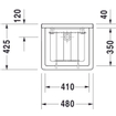 Duravit Starck 3 uitstortgootsteen 48x42,5 cm wit 0291271