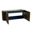 Mondiaz JOYA-DLUX 101.6cm toiletmeubel - ronding links kleur Shadow - Wastafel FAYE positie Rechts 1 kraangat kleur Saba. SW1425154