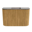 Mondiaz JOYA-DLUX 63.2cm meuble de toilette - arrondis gauche et droite couleur Oak - Vasque FAYE position Milieu Sans trou de robinet couleur Oza SW1424125