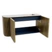 Mondiaz JOYA-DLUX 81.6cm toiletmeubel - ronding links kleur Dusk - Wastafel FAYE positie Rechts Zonder kraangat kleur Frappe. SW1423120