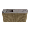 Mondiaz JOYA-DLUX Meuble de toilette 81,6 cm - arrondi droit couleur Dusk - Vasque FAYE position Gauche Sans trou de robinet couleur Sombra SW1426164