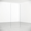 FortiFura Galeria Paroi latérale - 30x200cm - verre clair - 8mm - avec profilé d'angle - Inox brossé SW925291