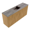 Mondiaz JOYA-DLUX 90cm meuble de salle de bains - couleur Oak - Vasque FAYE position Milieu 1 trou de robinet couleur Oza. SW1424098