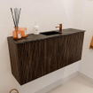Mondiaz JOYA-DLUX 90cm toiletmeubel - kleur Walnut - Wastafel FAYE positie Midden 1 kraangat kleur Lava. SW1422446