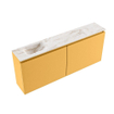 MONDIAZ TURE-DLUX Meuble toilette - 120cm - Ocher - EDEN - vasque Frappe - position gauche - 1 trou de robinet SW1102898