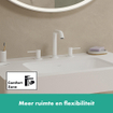 Hansgrohe Tecturis Robinet lavabo - mitigeur - rond - bec 15.6 cm - 3 trous - blanc mat SW918667