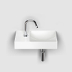 Clou Vale lave-mains céramique lave-mains 38x19x7cm trou de robinet gauche Blanc mat SW451448
