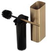 Geesa Shift Toiletborstel met houder Goud geborsteld (zwarte deksel en borstel) SW642478