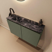 MONDIAZ TURE-DLUX Meuble de toilettes 80 cm Army. Lavabo EDEN Lava position gauche. Avec 1 trou de robinet. SW1103683