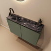 MONDIAZ TURE-DLUX Meuble toilette - 80cm - Army - EDEN - vasque Lava - position gauche - 1 trou de robinet SW1103683