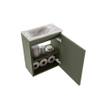 MONDIAZ TURE-DLUX meuble de toilettes 40 cm Army. Lavabo EDEN Glace position gauche. Avec 1 trou de robinet. SW1103144