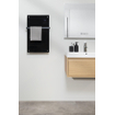 Eurom Alutherm Radiateur convecteur - 81.5x43.8cm - IP24 - 1200watt - wifi - sol/mur - Vertical - métal/verre noir mat SW999853