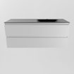 Mondiaz Aivy badmeubelset - 120x45x50cm - 1 kraangat - 1 wasbak urban Solid surface - Rechts - 2 lades - Zonder spiegel - MDF Talc SW892348