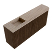 Mondiaz JOYA-DLUX 101.6cm toiletmeubel - ronding rechts kleur Walnut - Wastafel FAYE positie Links 1 kraangat kleur Saba. SW1424683