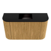 Mondiaz JOYA 73.2cm toiletmeubel - ronding links en rechts kleur Oak - Wastafel FAYE positie Midden Zonder kraangat kleur Urban. SW1421224