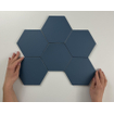 ÉCHANTILLON Cifre Cerámica Hexagon Timeless Carreau de sol et de mur Marine Mat Vintage Mat Bleu SW736051