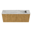 Mondiaz JOYA-DLUX Meuble de toilette 100cm - couleur Chêne - Vasque FAYE position Droite 1 trou de robinet couleur Glace SW1421968