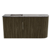 Mondiaz JOYA-DLUX Meuble de toilette 81,6cm - arrondi droit couleur Shadow - Vasque FAYE position Gauche Sans trou de robinet couleur Sombra SW1425234