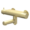 IVY Bond Robinet de baignoire thermostatique mural - bec de baignoire rotatif - inverseur - Cooltouch - Or brossé mat PVD SW1031088