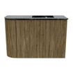 Mondiaz JOYA-DLUX Meuble de salle de bains 61,6cm - arrondi gauche couleur Dusk - Vasque FAYE position droite Sans trou de robinet couleur Lava SW1423285