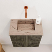 Mondiaz JOYA-DLUX Meuble de toilettes 40 cm - couleur Shadow - Lavabo FAYE position Milieu Sans trou de robinet couleur Arena. SW1424800