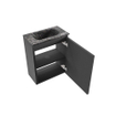 MONDIAZ TURE-DLUX Meuble de toilettes 40cm Dark Grey. EDEN lavabo Lava position milieu. Sans trou de robinet. SW1103737