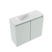 MONDIAZ TURE-DLUX Meuble toilette - 60cm - Greey - EDEN - vasque Opalo - position gauche - 1 trou de robinet SW1104311