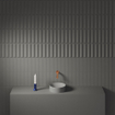 Clou Vale fontein 22cm Keramiek rond zonder kranenbank mat grijs SW809541