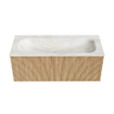 MONDIAZ KURVE-DLUX 110cm Meuble salle de bain - couleur Oak - 1 tiroir - vasque BIG MEDIUM centre - 1 trou de robinet - couleur Ostra SW1137737