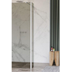 Fortifura Galeria paroi latérale - 50x200cm - verre fumé - 8mm - avec profilé d'angle - blanc mat SW925363