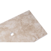 Saniclass Travertine Topblad - 80x46cm - 1 kraangat - 1 sifon-uitsparing - gemeleerd natuursteen SW1242428