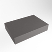 Mondiaz TOP 23 Plan sous vasque - 40x23.5x12cm - compatible comme plan de meuble - solid surface - Dark Grey SW1025332