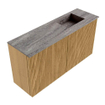 Mondiaz JOYA-DLUX 80cm toiletmeubel - kleur Oak - Wastafel FAYE positie Rechts Zonder kraangat kleur Oza. SW1424120