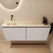 MONDIAZ TURE-DLUX Meuble de WC 120 cm Linen. EDEN lavabo Frappe position gauche. Sans trou de robinet. SW1102867