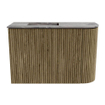 Mondiaz JOYA-DLUX 61.6cm toiletmeubel - ronding rechts kleur Dusk - Wastafel FAYE positie Links Zonder kraangat kleur Sombra. SW1426158