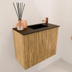 Mondiaz JOYA 50cm meuble de toilette - couleur Oak - Vasque FAYE position Droite 1 trou de robinet couleur Urban. SW1421137