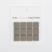 SAMPLE The Mosaic Factory London carreau mosaïque 2.5x2.3x0.6cm pour sol pour intérieur et extérieur carré Céramique Gris Foncé SW862059