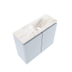 MONDIAZ TURE-DLUX Meuble toilette - 60cm - Clay - EDEN - vasque Frappe - position droite - 1 trou de robinet SW1102704