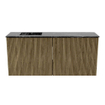 Mondiaz JOYA-DLUX 90cm toiletmeubel - kleur Dusk - Wastafel FAYE positie Links Zonder kraangat kleur Lava. SW1423261