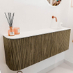 Mondiaz JOYA 111.6cm toiletmeubel - ronding links kleur Dusk - Wastafel FAYE positie Rechts Zonder kraangat kleur Talc. SW1421612