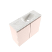 MONDIAZ TURE-DLUX Meuble WC 60cm Rosee. EDEN vasque Ostra position à droite. Sans trou de robinet. SW1105036