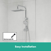 Hansgrohe Vernis showerpipe met badthermostaat chroom SW651723