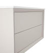 Adema Prime Core Ensemble de meuble - 60x50x45cm - 1 vasque ovale en céramique Blanc - 1 trous de robinet - 2 tiroirs - avec miroir rectangulaire - Coton mat (beige) SW925829