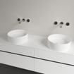 Villeroy & Boch Collaro Lavabo à poser ron Ø40cm sans trop-plein ni trou de robinet Ceramic+ Stone white SW336043