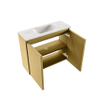MONDIAZ TURE-DLUX Meuble WC 60 cm Oro. EDEN vasque Ostra position milieu. Sans trou de robinet. SW1104970
