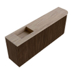 Mondiaz JOYA-DLUX Meuble de salle de bains 111,6cm - arrondi droit couleur Noyer - Vasque FAYE position Gauche 1 trou de robinet couleur Saba SW1424694
