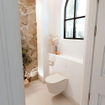 Mondiaz JOYA 80cm toiletmeubel - kleur Oak - Wastafel FAYE positie Midden 1 kraangat kleur Talc. SW1421111