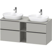 Duravit D-neo Meuble sous vasque 140x55x66.4cm 4 tiroirs Gris béton mat SW641245