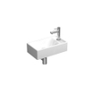 INK Pack lavabo porcelaine trou de robinet à droite incl. robinet de lavabo, siphon design et bonde design SW351260